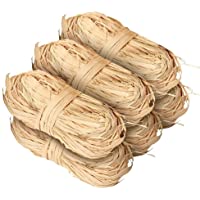 KINGLAKE - Rafia Natural para Ramos floristeros- decoración- Manualidades- Tejido- Uso en jardín- 2 Unidades de 50 g